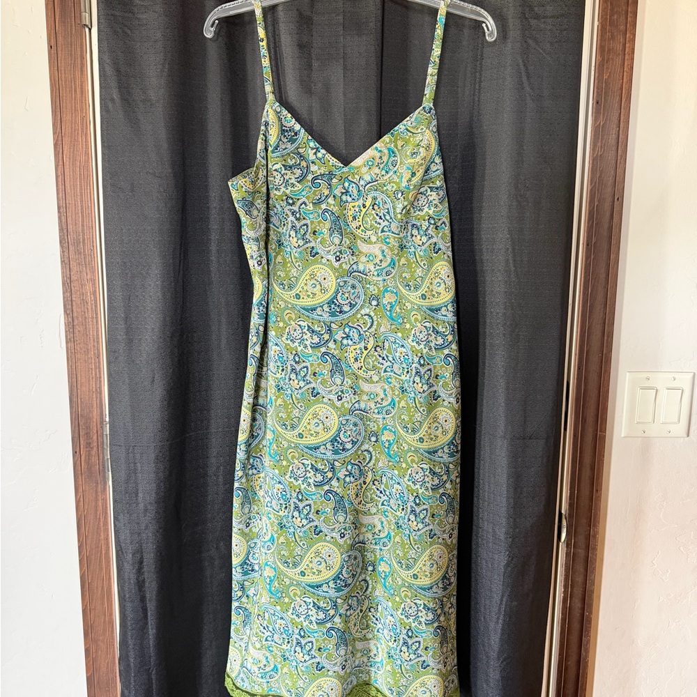 Paisley Print Spaghetti Strap Dress